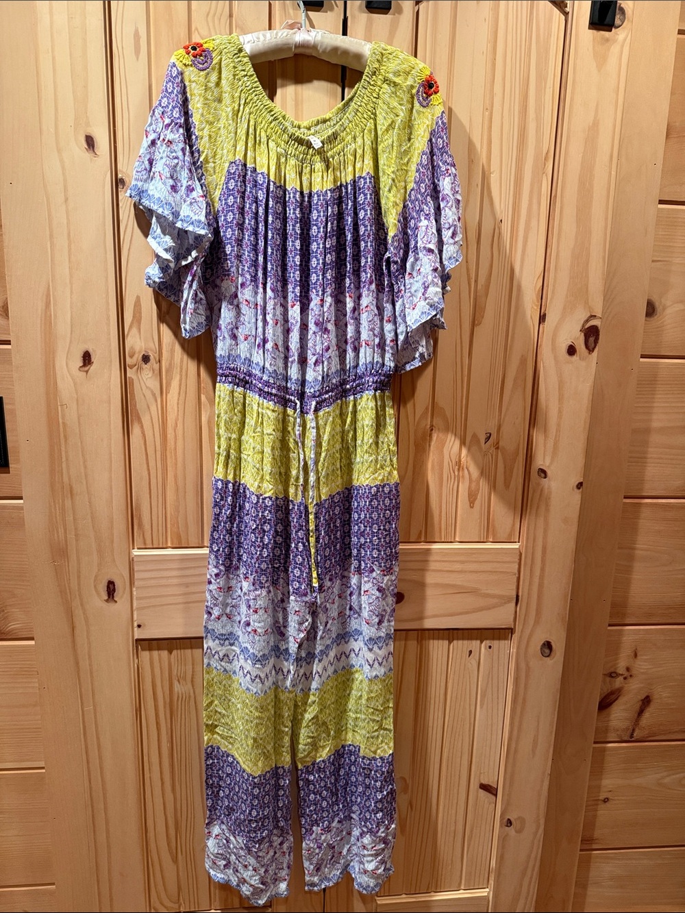 RAGA Yellow and Purple Boho Jumpsuit
